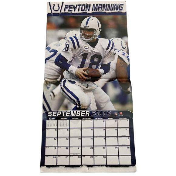 Peyton Manning NFL Indianapolis Colts 2010 Large Photo Calendar 12X12 - Picture 6 of 7